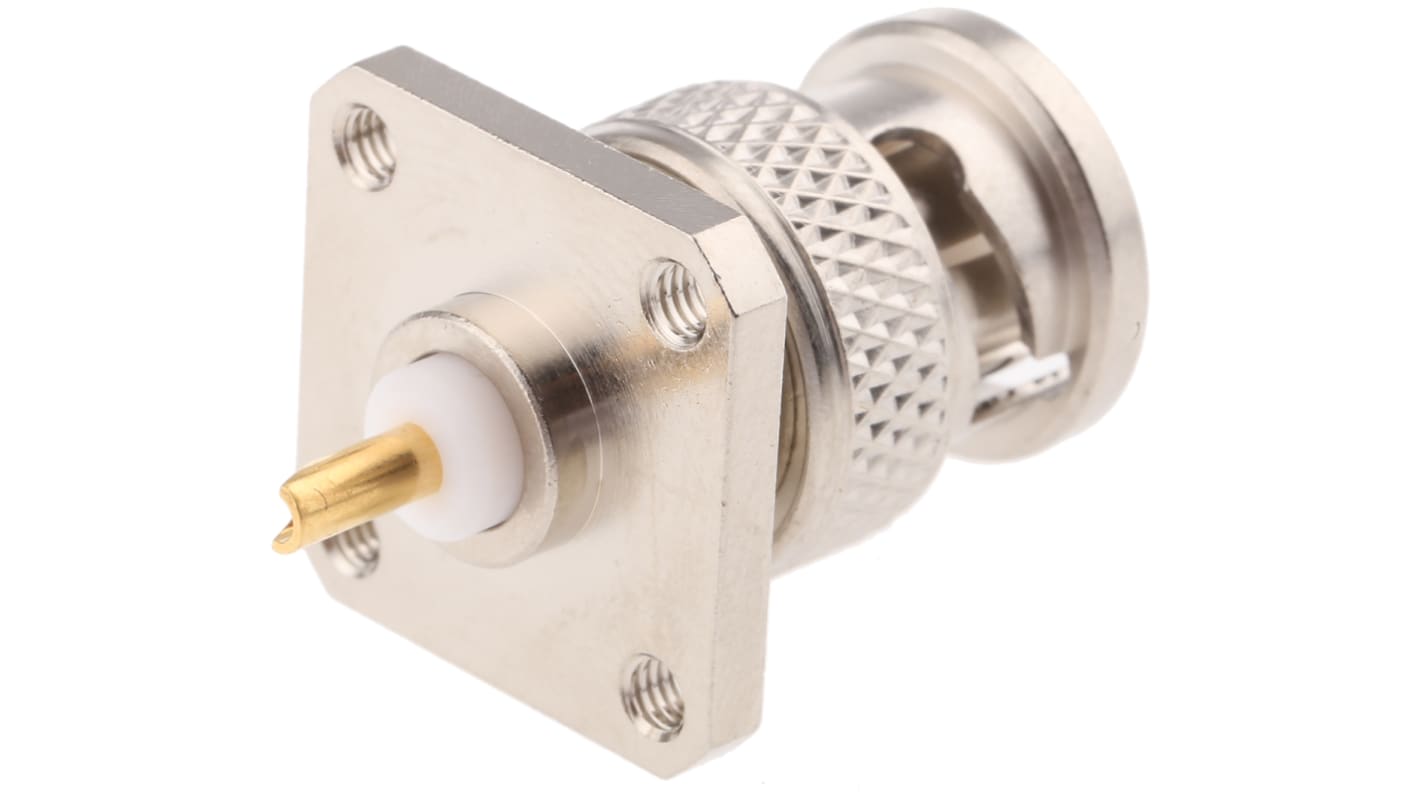 Connettore coassiale Ad angolo retto Radiall, Maschio, 50Ω, Montaggio su flangia