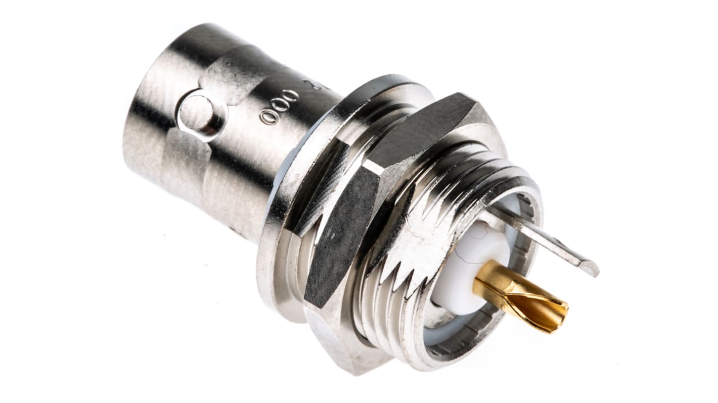 Radiall BNC Series, Jack Panel Mount BNC Connector, 50Ω, Solder Termination, Straight Body