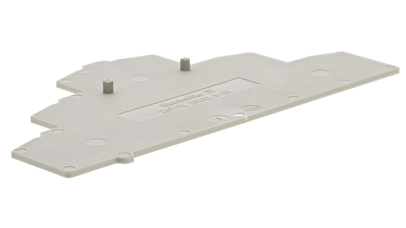 Weidmuller ZAP/TW ZDLD2.5-2N Series End Cover for Use with DIN Rail Terminal Blocks