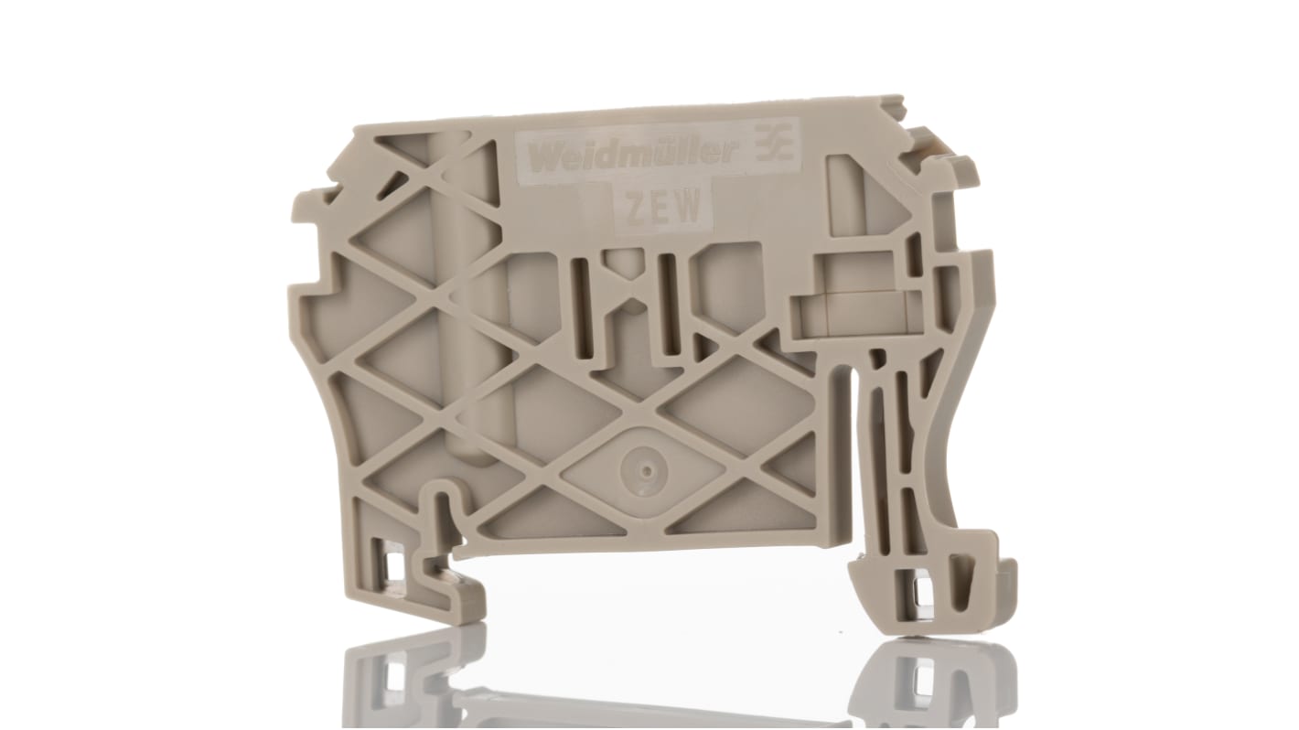 Tope final Weidmuller serie P, para usar con Bloques terminal de carril DIN