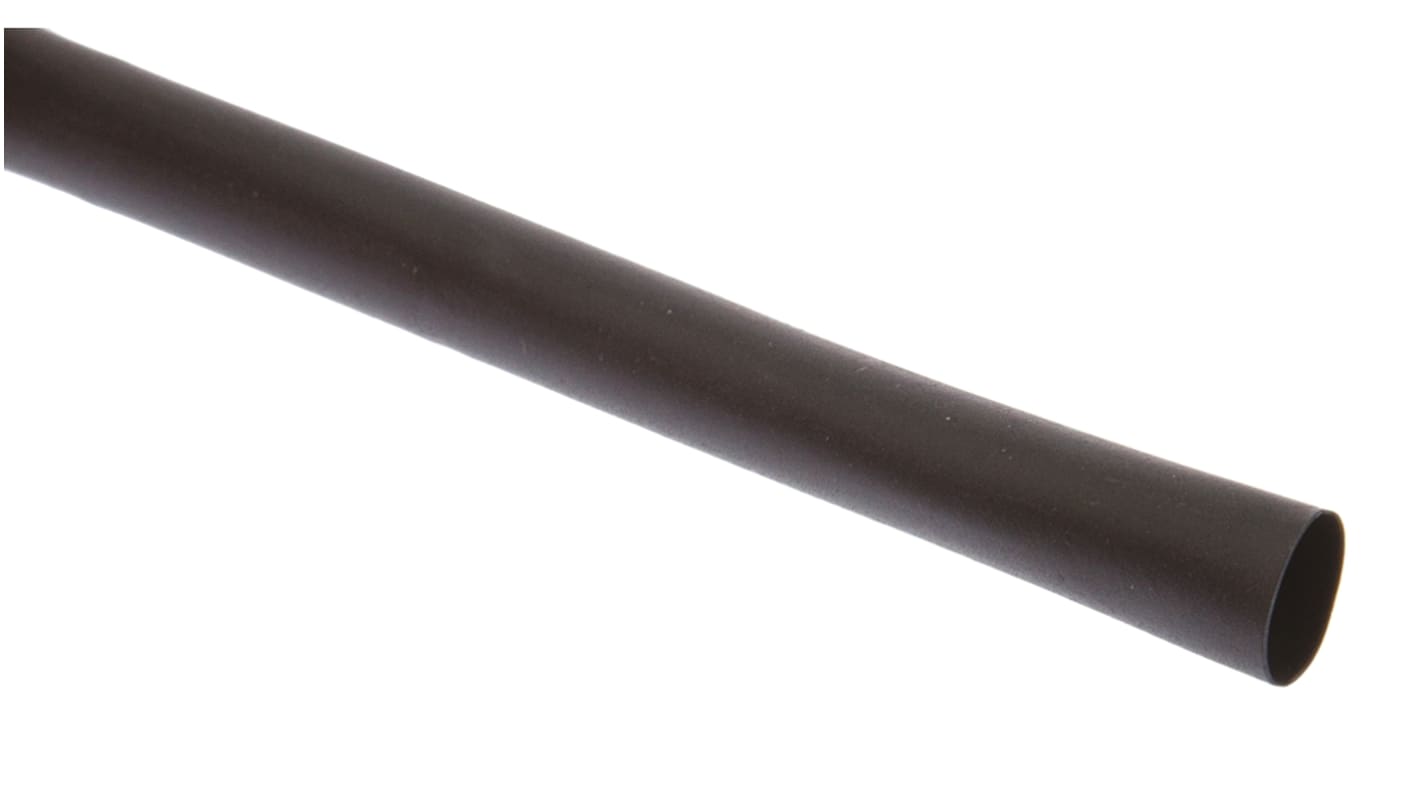 3M Heat Shrink Tubing, Black 6.4mm Sleeve Dia. x 9m Length 2:1 Ratio, HSR Series