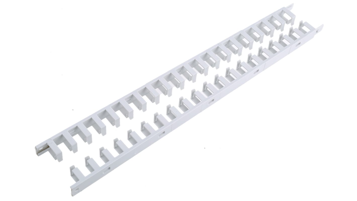 Hager Standard Grey Slotted Flexible Panel Trunking - Flexible Slot, W11 mm x D15mm, L250mm, Polyamide