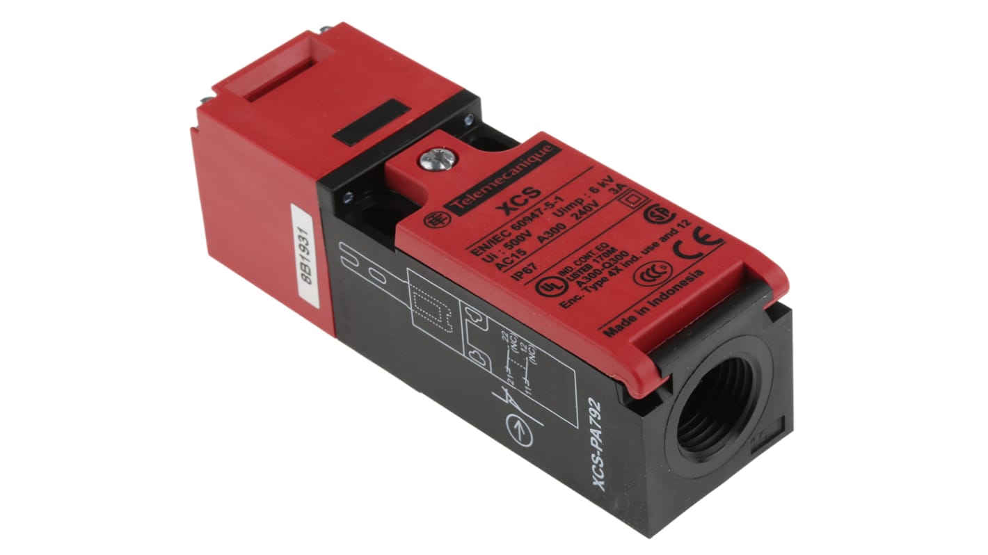 Interruptor de Bloqueo de Seguridad Telemecanique Sensors Preventa XCSPA, 2 NC, 240V, 6A, IP67