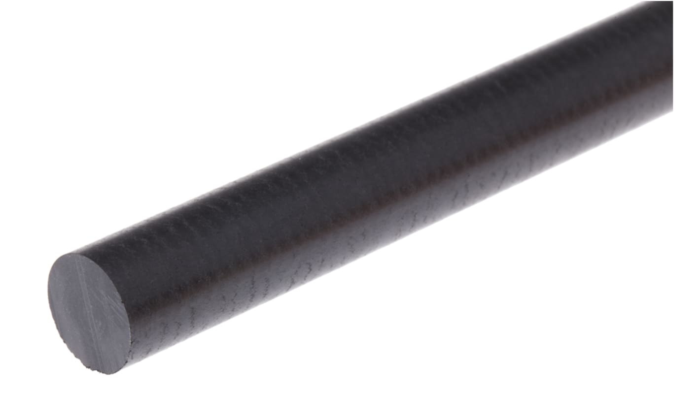 RS PRO Black Polyetheretherketone PEEK Rod, 300mm x 10mm Diameter