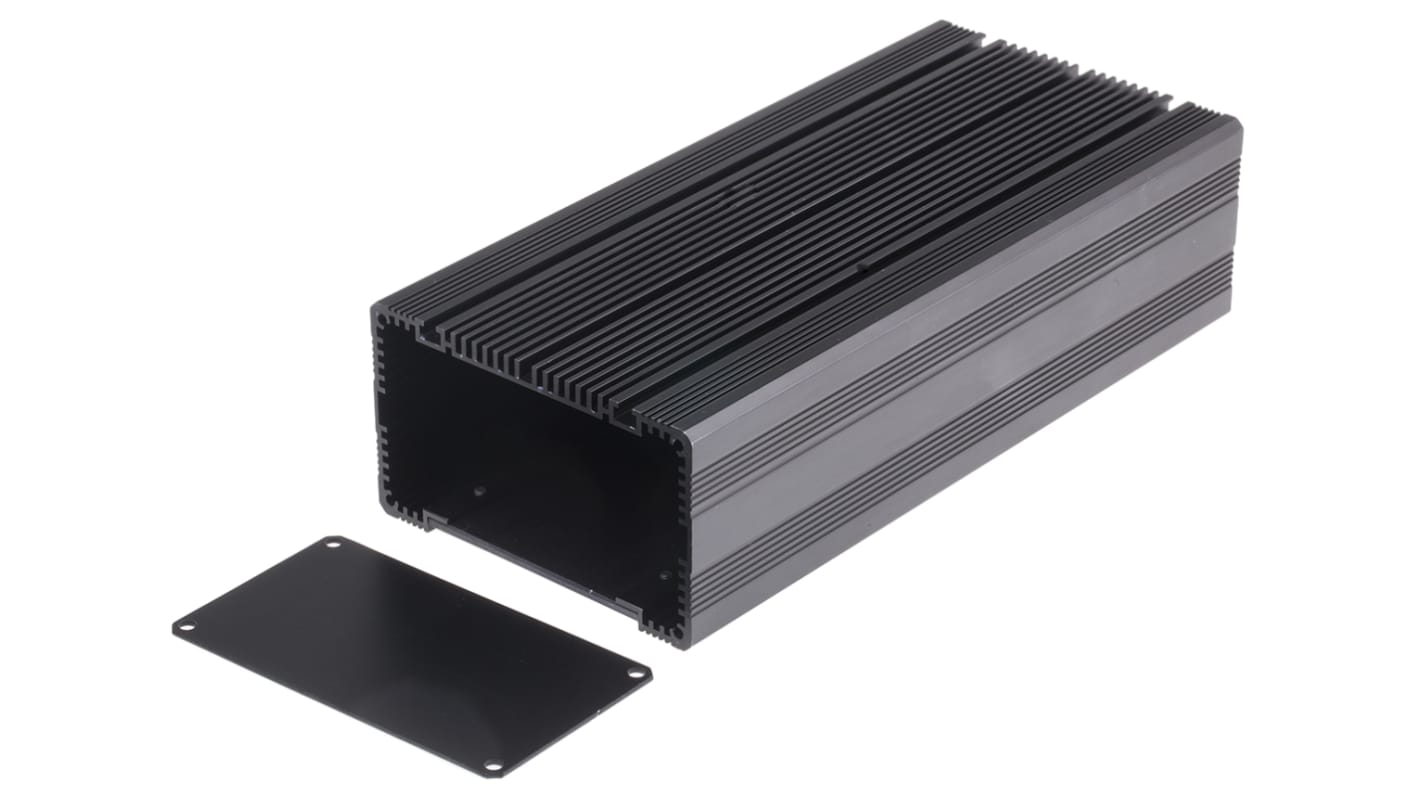 Skříň chladicího tělesa odvětrávání Ne Anodizovaný hliník barva Černá 225 x 105 x 60.5mm