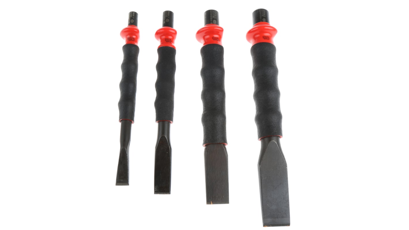 Facom Kaltmeißel, 4 Stück , 15,0 mm, 20,0 mm, 25,0 mm, Stahl