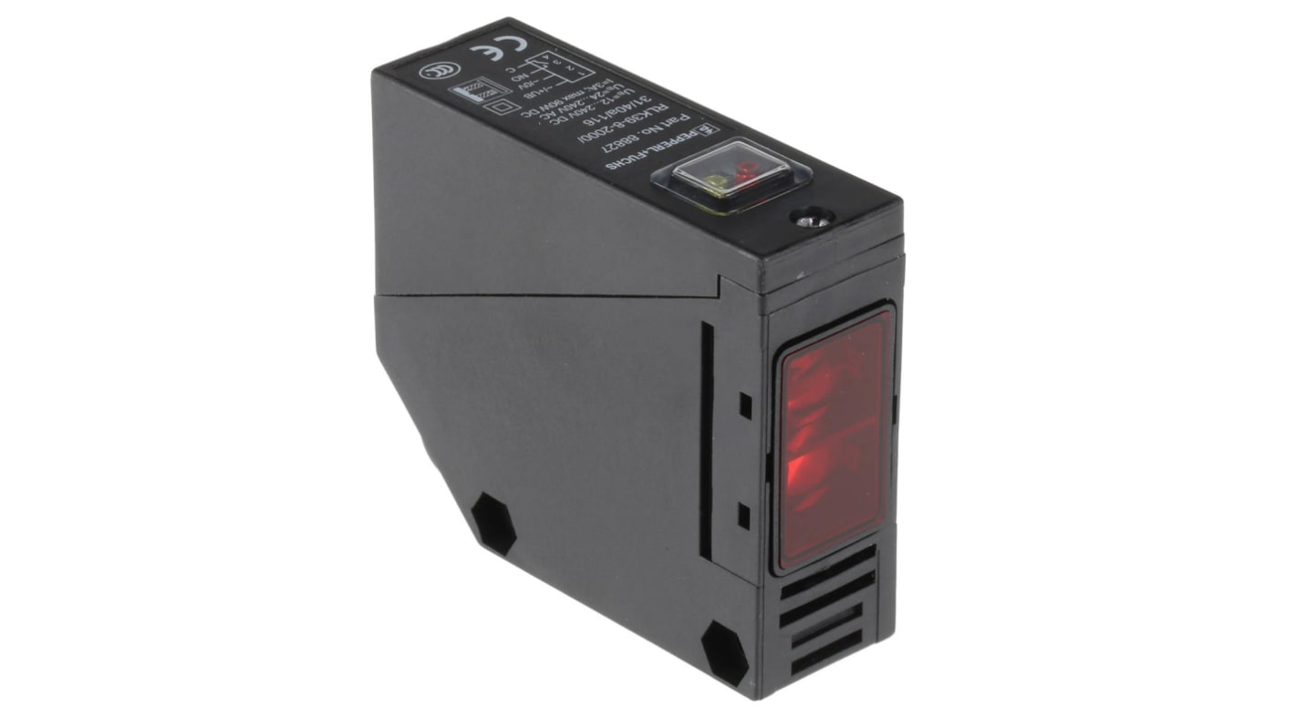 Rs-Online Sensore fotoelettrico Rettangolare Pepperl + Fuchs a diffusione rilevamento 2 m uscita Relè