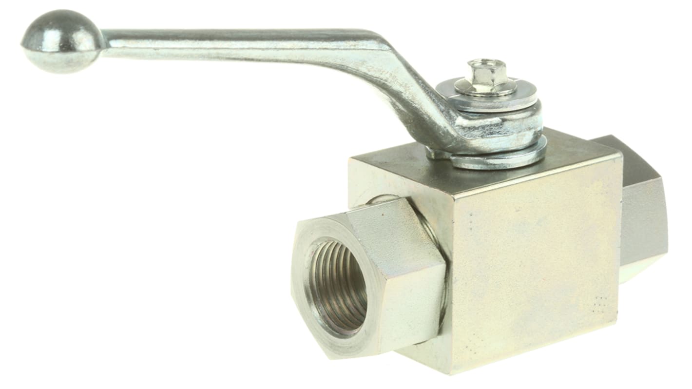 RS PRO Zinc Passivated Steel Hydraulic Ball Valve G 1/2