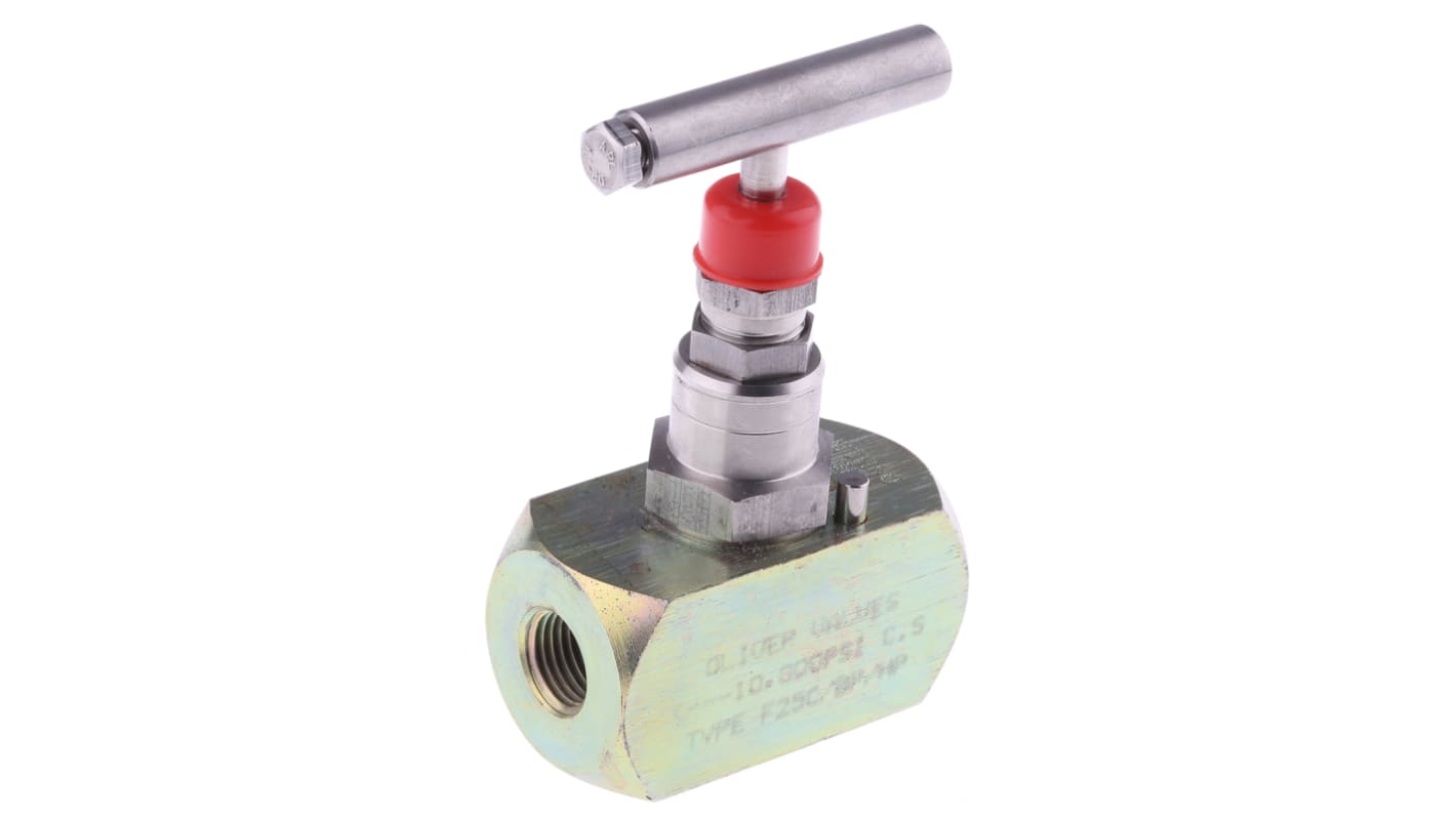 Vanne de régulation du débit hydraulique RS PRO, G 1/4, 700 bar Bars