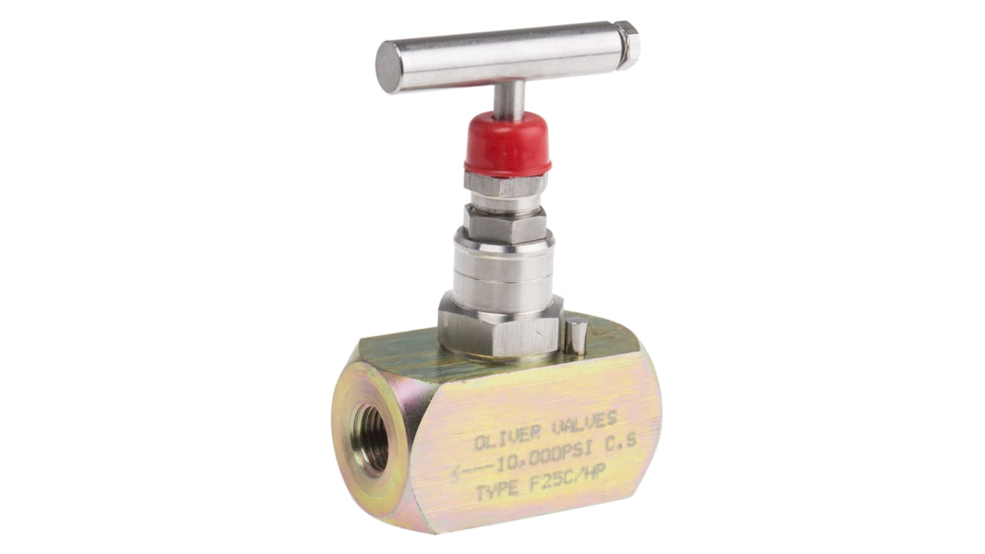 Vanne de régulation du débit hydraulique RS PRO, NPT 1/4, 700 bar Bars