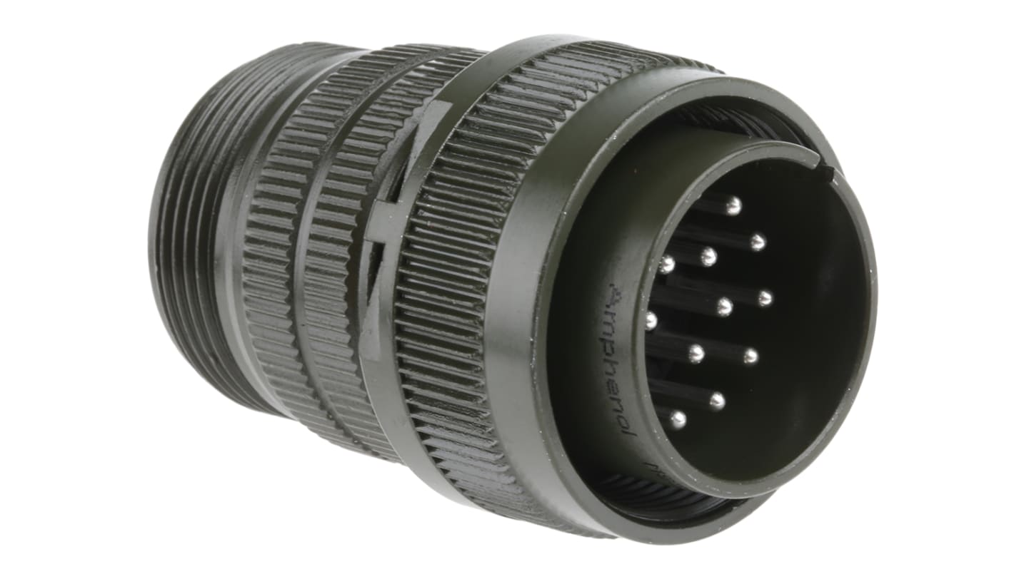 Amphenol Industrial, MS-A 17 Way Cable MIL Spec Circular Connector, Pin Contacts,Shell Size 20, Quick Coupling