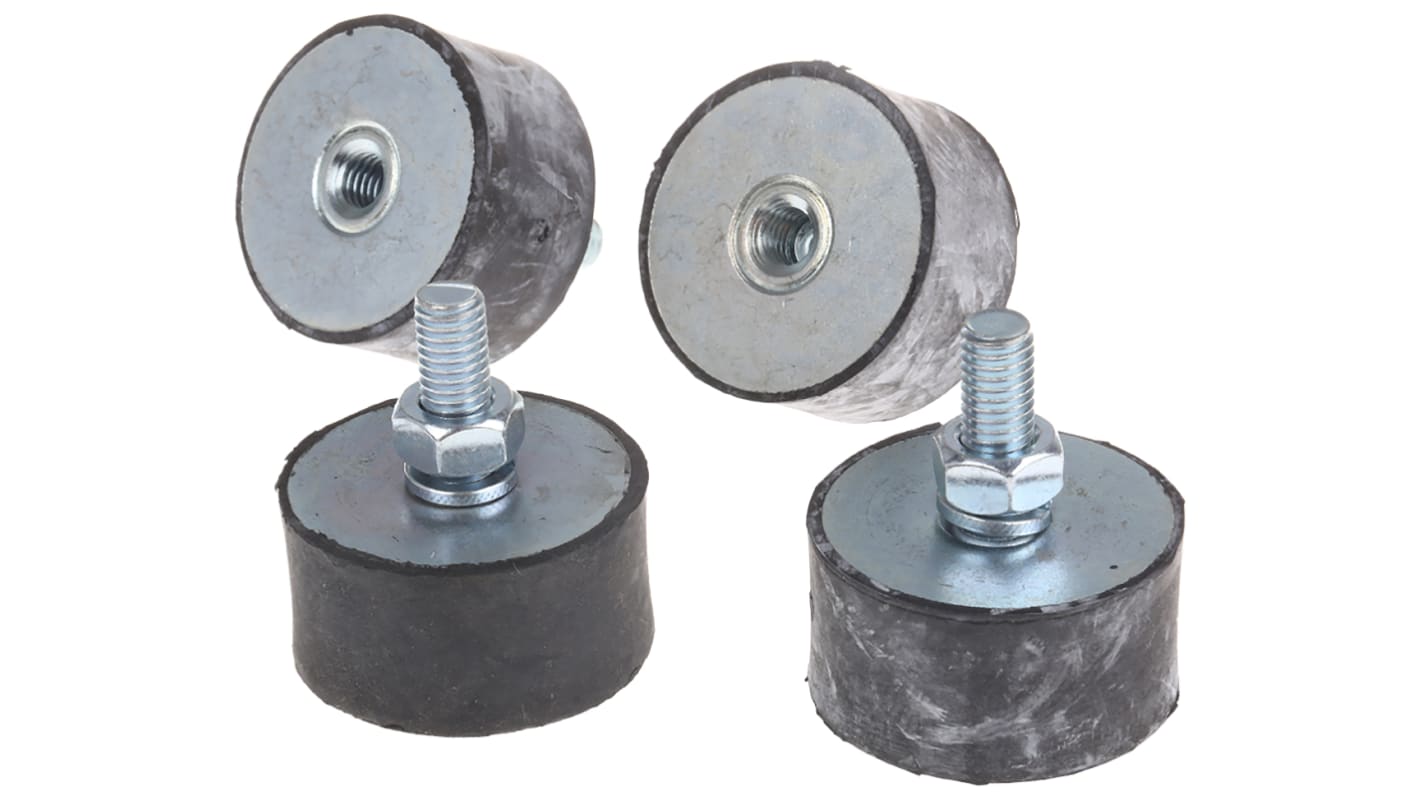 Supporto antivibrazione FIBET in Gomma naturale, M8, Ø 40mm, H. 40mm