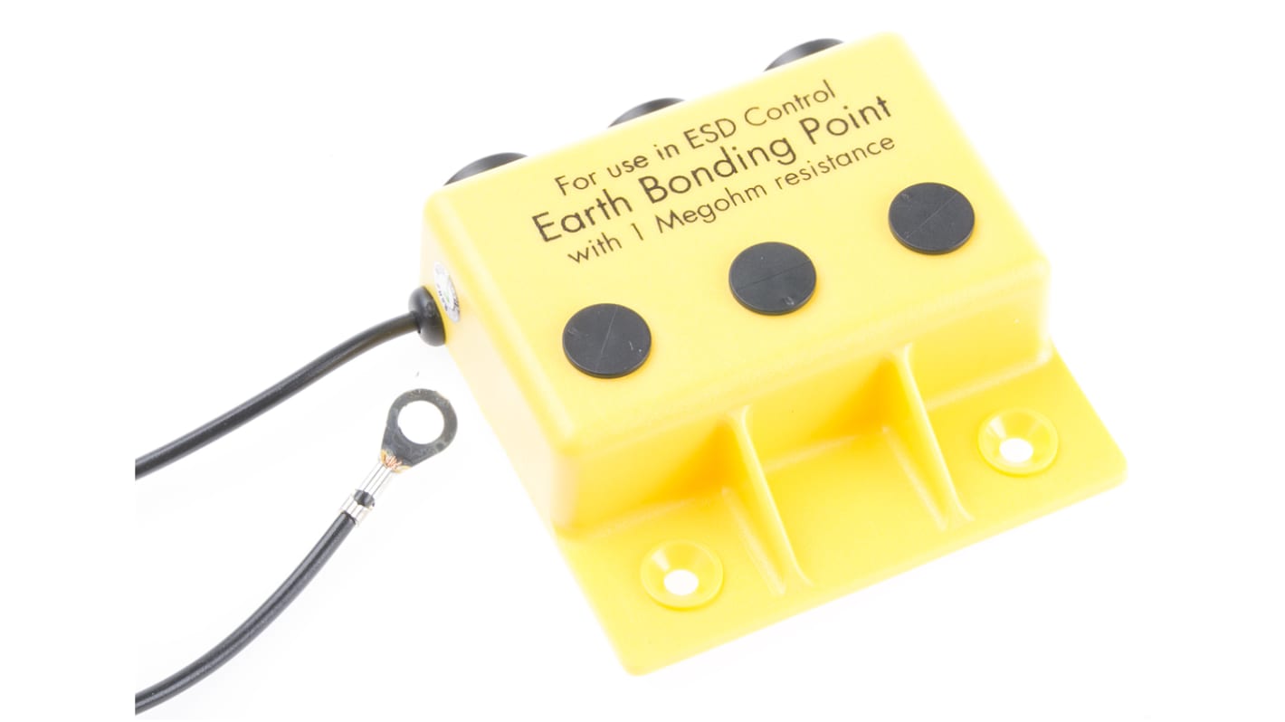 RS PRO ESD Earth Bonding Box With 4 mm Socket x 3