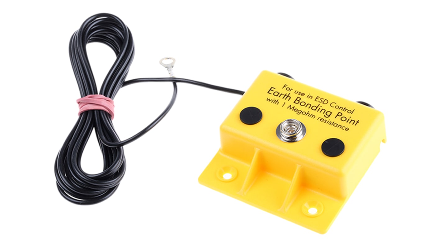 Scatola di messa a terra ESD RS PRO, Bottone 10mm, 2 prese 4mm