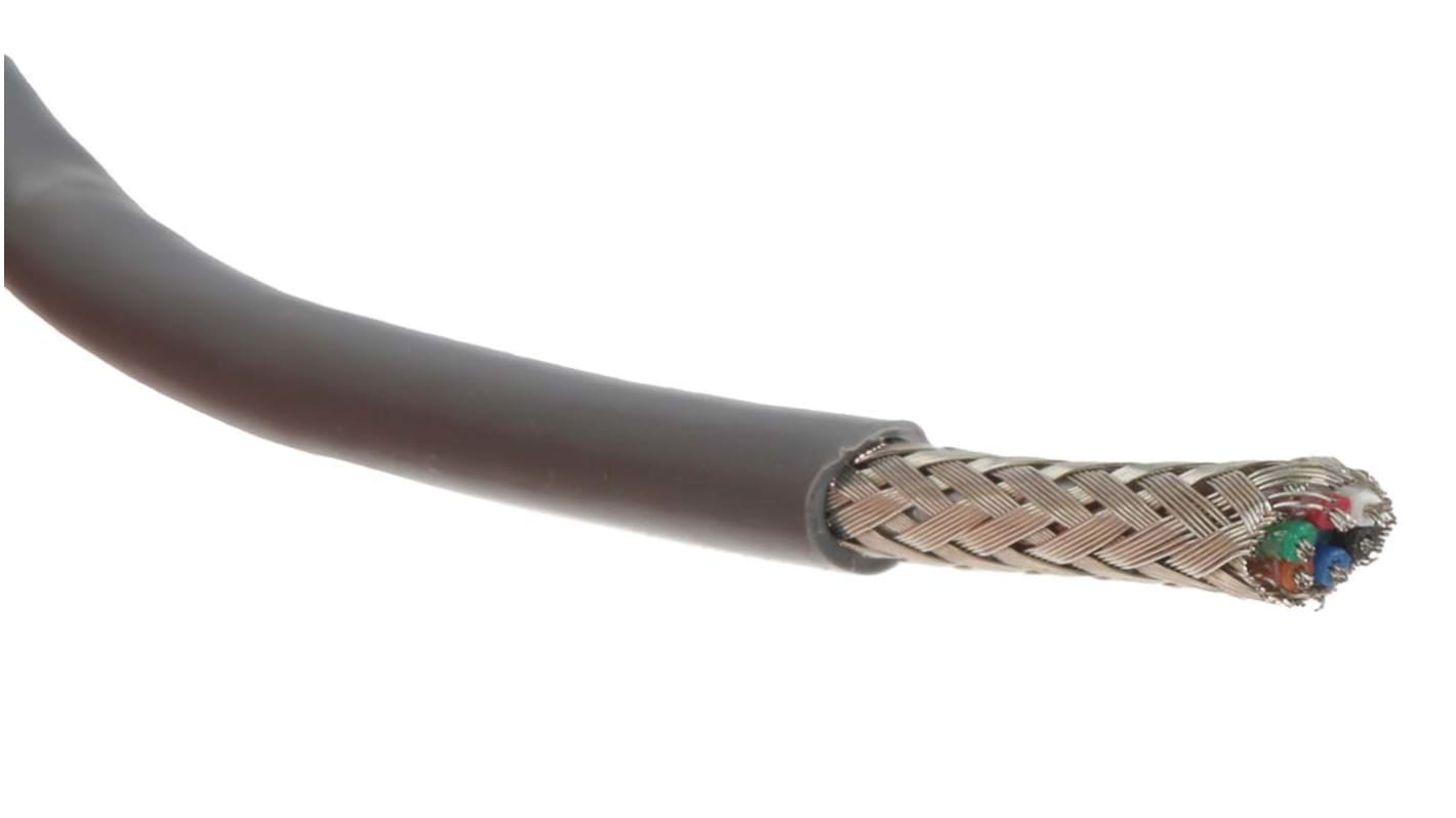 Cable de control apantallado Alpha Wire Alpha Essentials Communication & Control de 6 núcleos, 0,09 mm², Ø ext. 4.09mm,