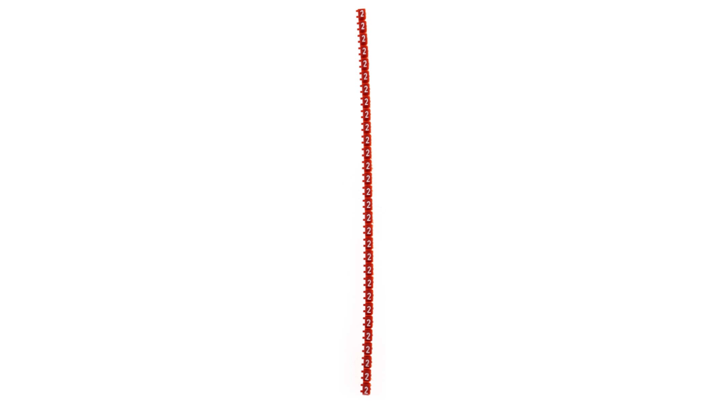 Legrand ケーブルマーカー, 赤, 5mm, 2.2 → 3mm, 0 382 12
