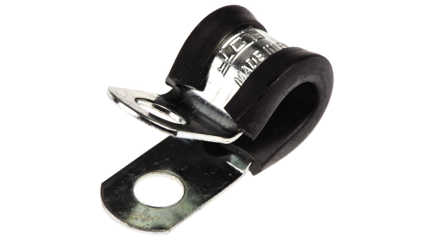 JCS 8mm Black, Zinc Plated Steel P Clip