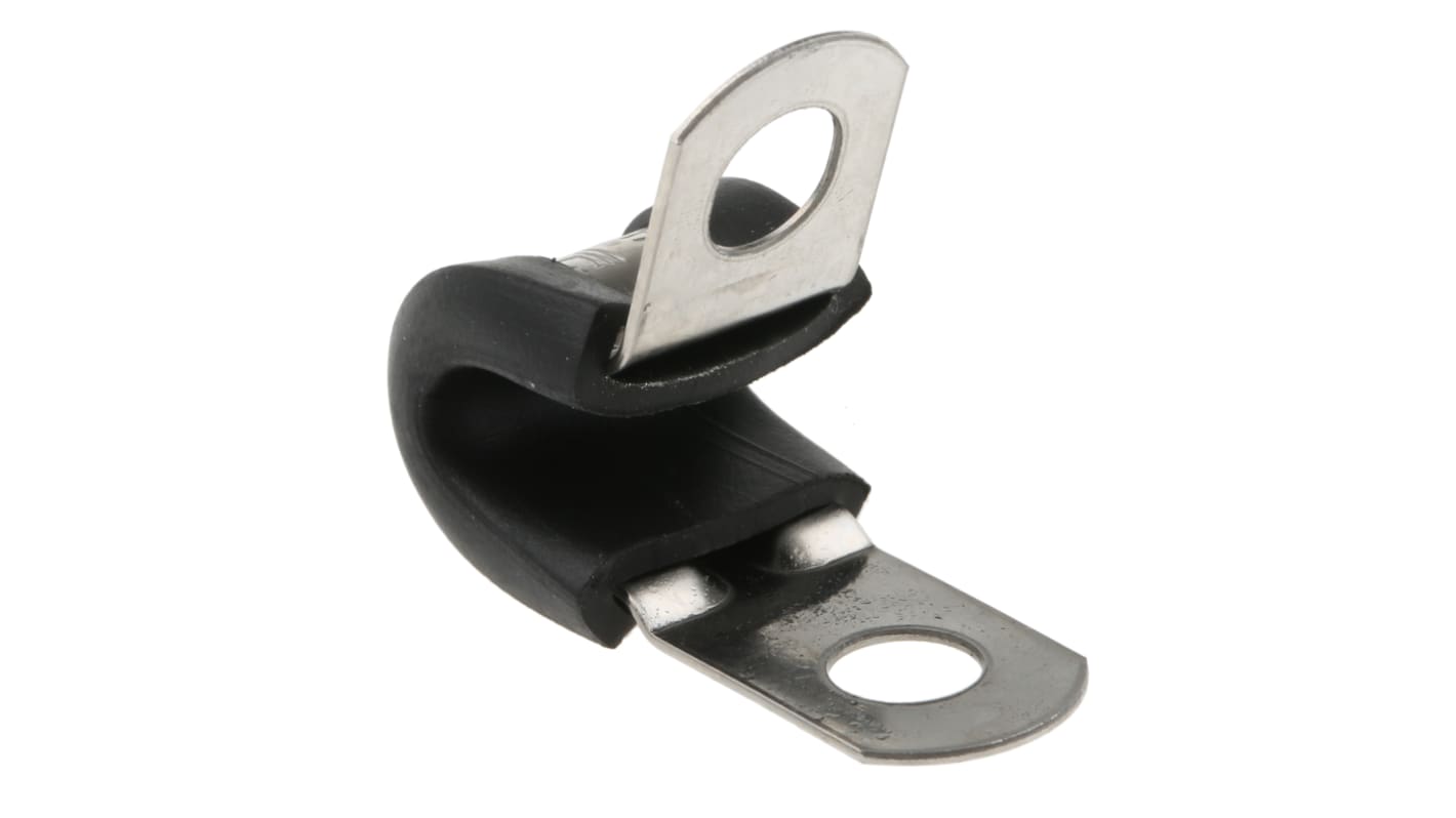JCS 6mm Black, Stainless Steel P Clip