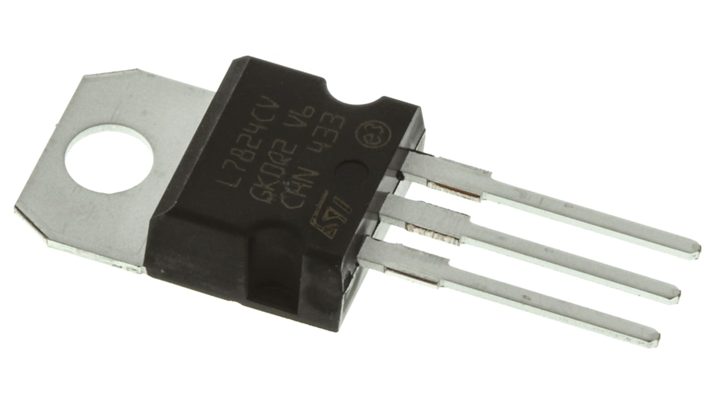STMicroelectronics 线性稳压芯片, 24 V输出, 1.5A最大输出, 单路输出, TO-220, 3针, 通孔安装, 0 °C→+150 °C