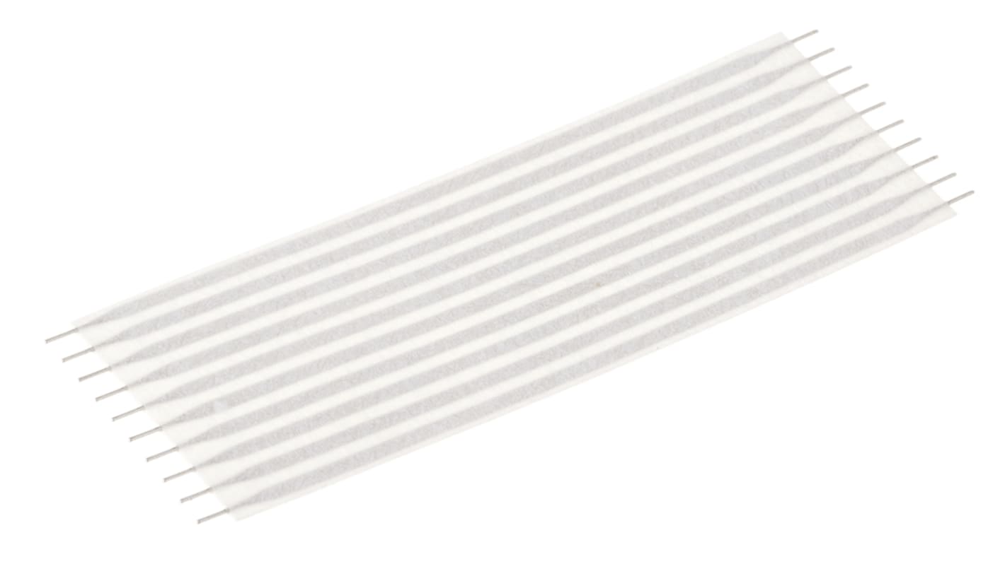 TE Connectivity FLEXSTRIP Series FFC Ribbon Cable, 10-Way, 2.54mm Pitch, 76.2mm Length