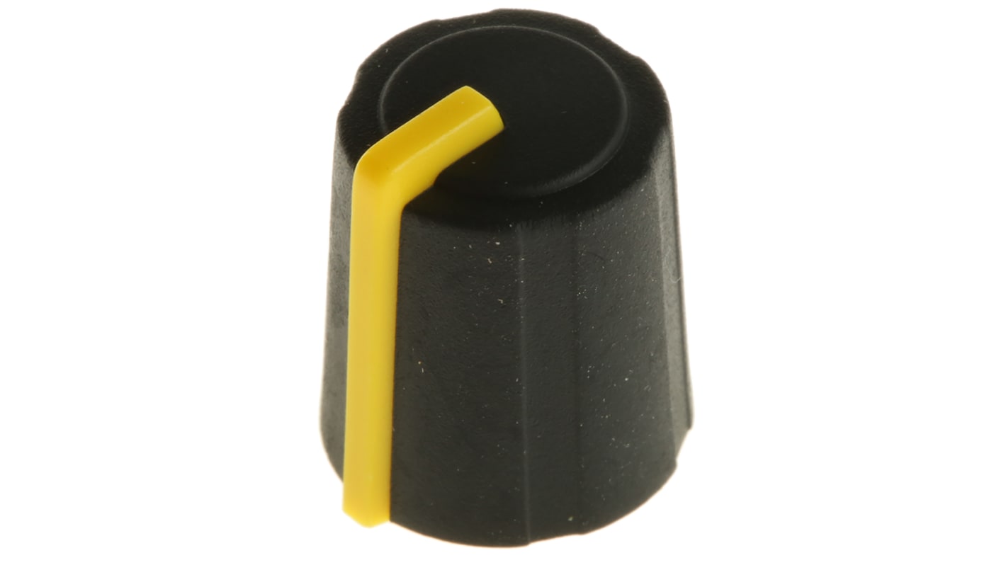 Sifam TPE/PP ノブ, 6mm, スプライン軸 直径:11.5mm, ソフトタッチプッシュオン