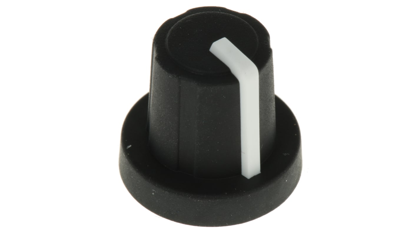 Sifam TPE/PP ノブ, 6mm, スプライン軸 直径:16mm, ソフトタッチプッシュオン