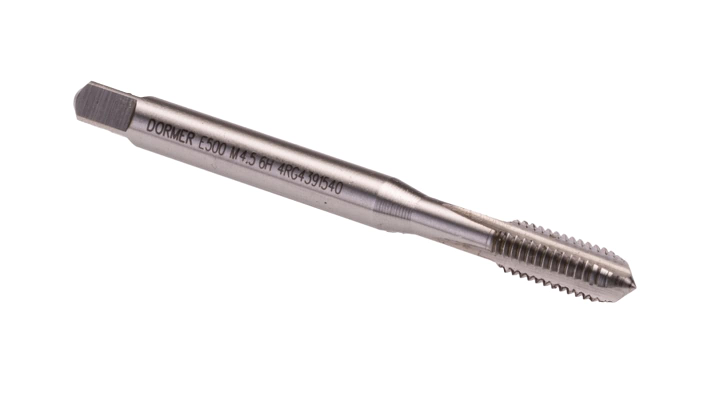 Dormer Threading Tap, M4.5 Thread, 0.75mm Pitch, Metric Standard, Machine Tap