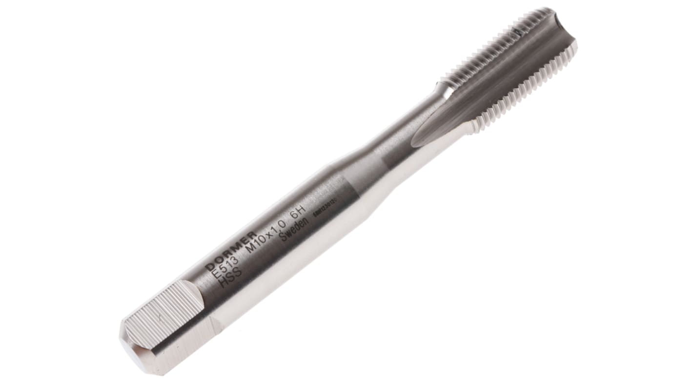 Dormer Threading Tap, M10 Thread, 1.0mm Pitch, Metric Fine Standard, Machine Tap