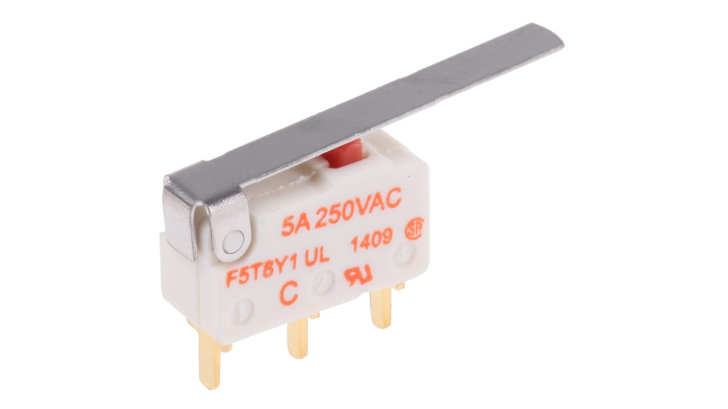Microinterruptor, Palanca Articulada SPDT 5 A a 250 Vac