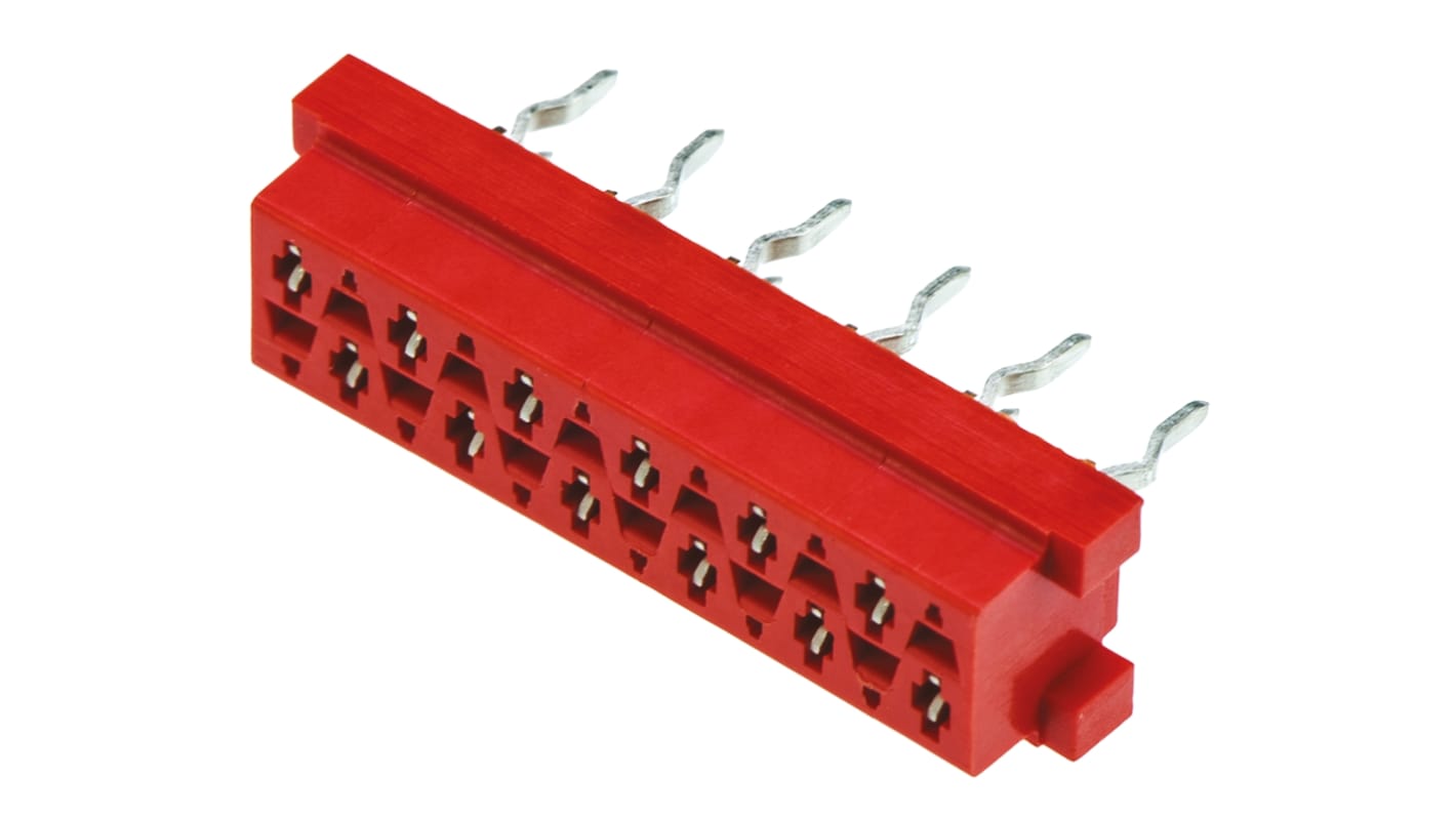 TE Connectivity Micro-MaTch Series Straight Through Hole Mount PCB Socket, 12-Contact, 2-Row, 2.54mm Pitch, Solder