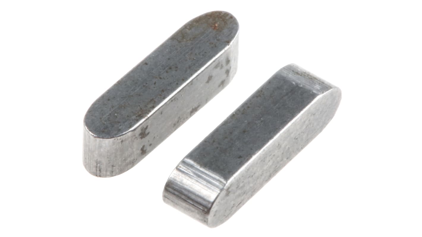RS PRO 12 x 3 x 3mm Steel Feather Key