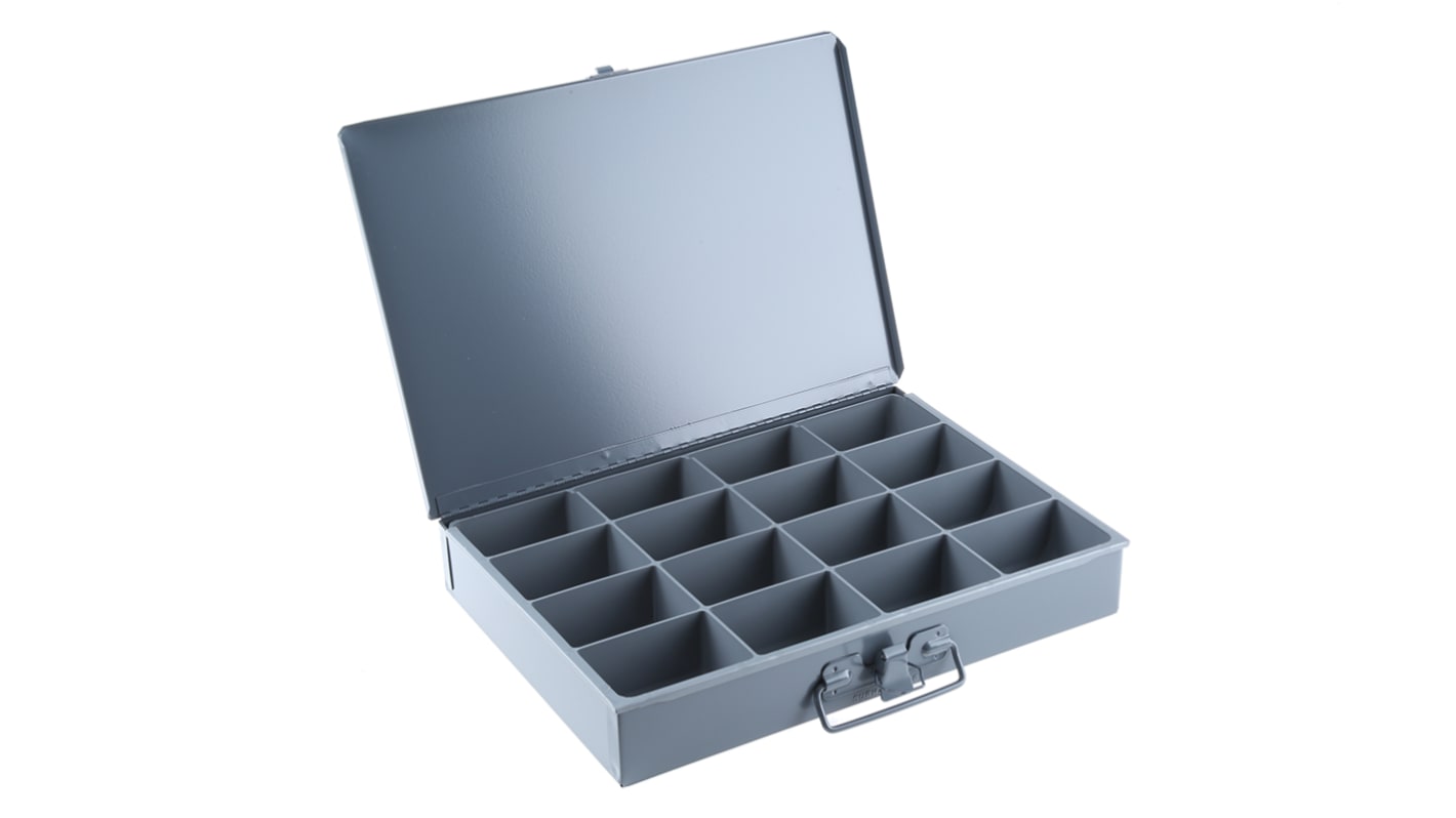 Durham Kleinteilebox, Stahl Grau, 16 Fächer, 50mm x 339mm x 234mm