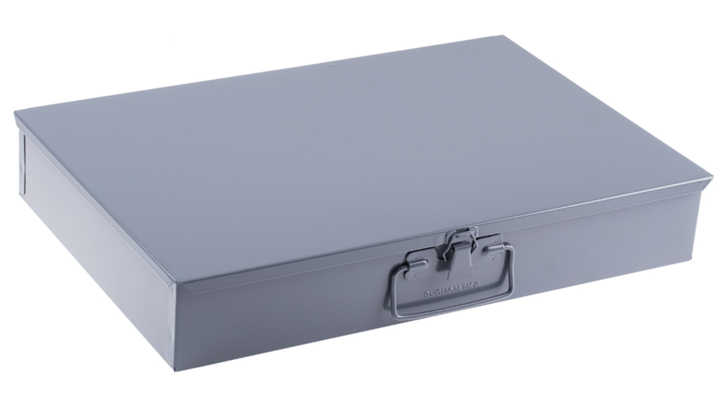 Durham 12 Cell Grey Steel Compartment Box, 76mm x 457mm x 304mm