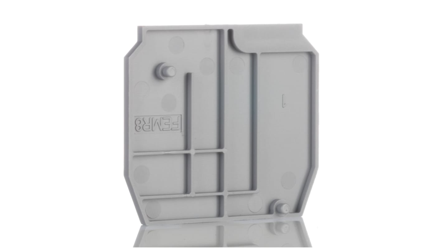 Entrelec FEMR8 Series End Cover for Use with DIN Rail Terminal Blocks