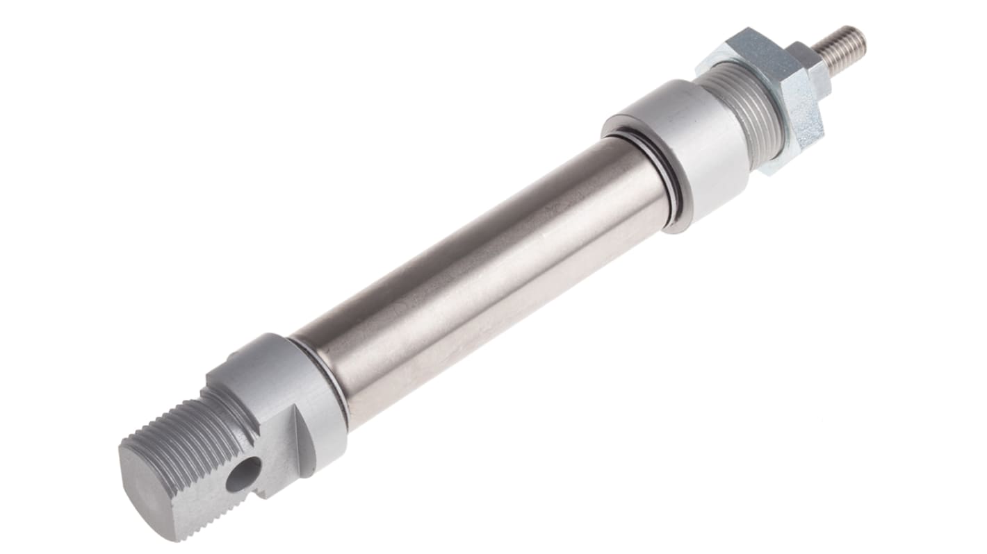 RS PRO Pneumatic Piston Rod Cylinder - 20mm Bore, 50mm Stroke, ISO 6432 Series, Single Acting