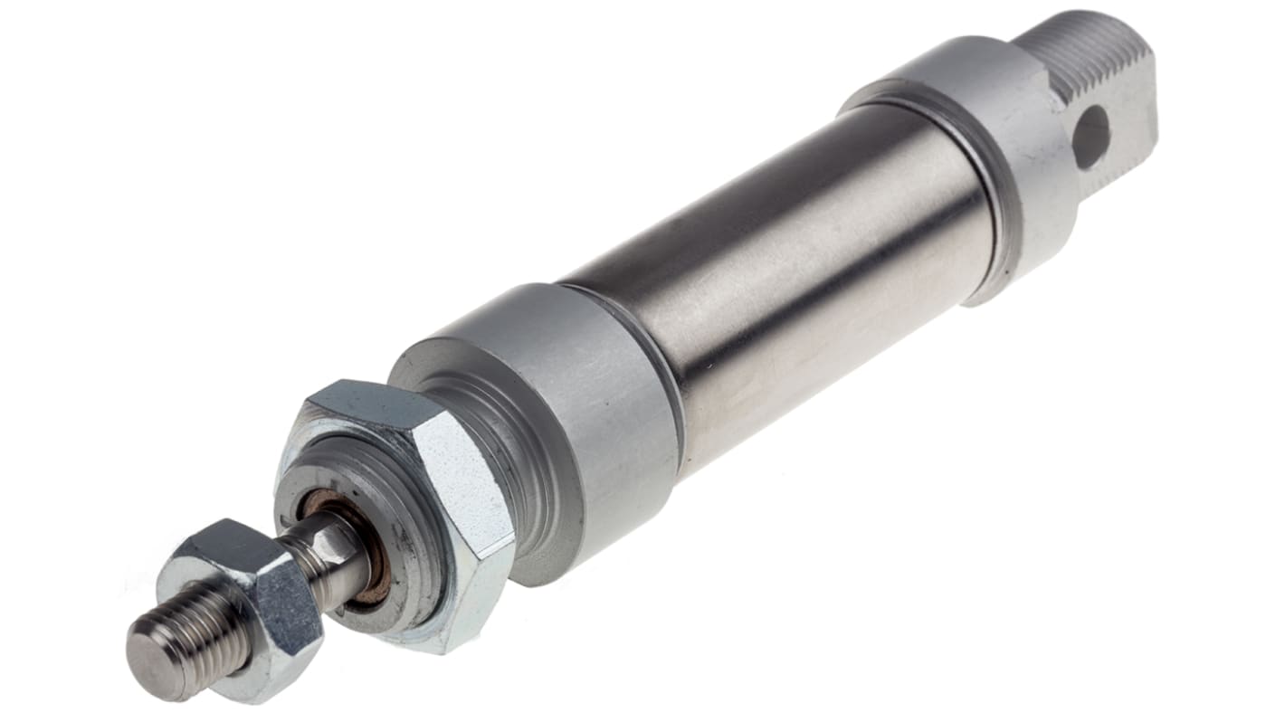 RS PRO Pneumatic Piston Rod Cylinder - 25mm Bore, 25mm Stroke, ISO 6432 Series, Single Acting