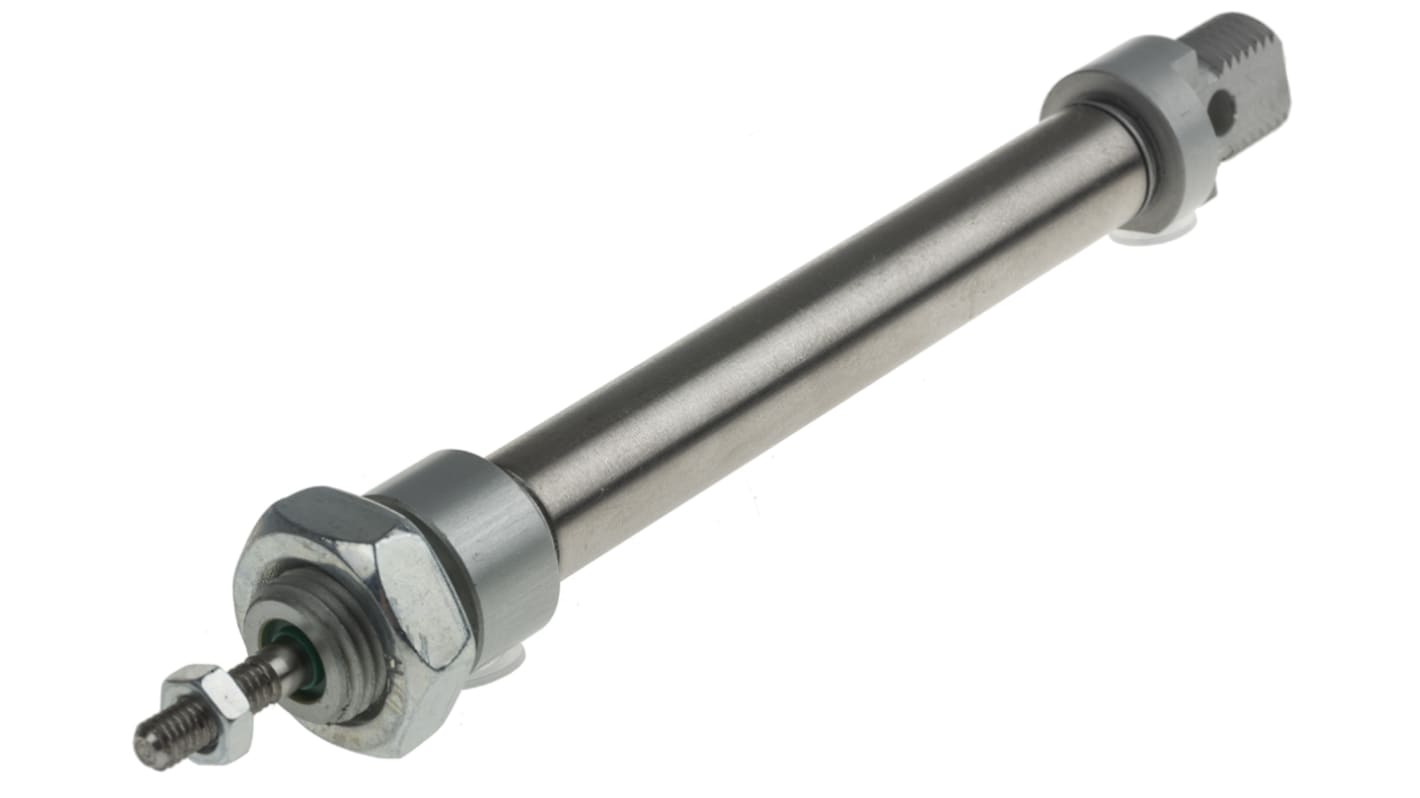 RS PRO Pneumatic Piston Rod Cylinder - 10mm Bore, 50mm Stroke, ISO 6432 Series, Double Acting