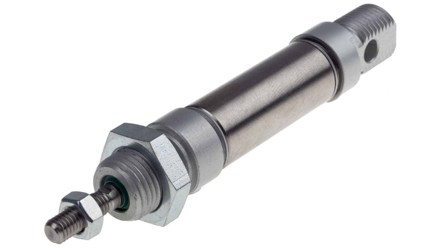 RS PRO ISO 6432 Pneumatikzylinder doppeltwirkend, Bohrung Ø 16mm / Hub 10mm, bis 10bar