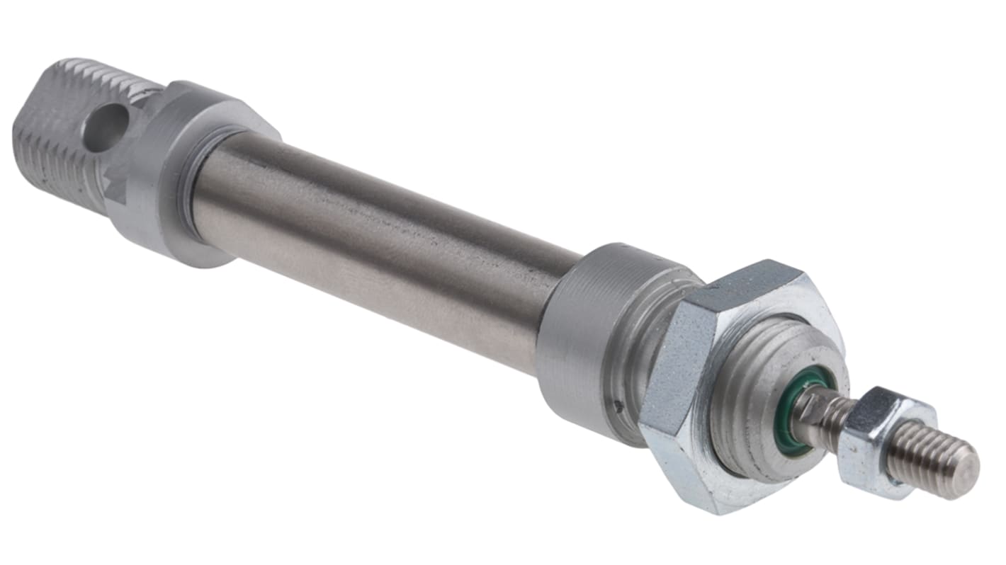RS PRO Pneumatic Piston Rod Cylinder - 12mm Bore, 25mm Stroke, ISO 6432 Series, Double Acting