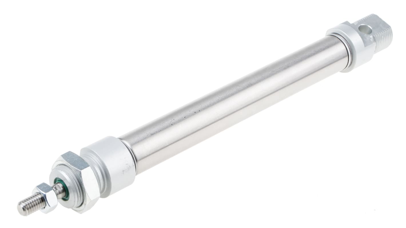 RS PRO Pneumatic Piston Rod Cylinder - 20mm Bore, 125mm Stroke, ISO 6432 Series, Double Acting