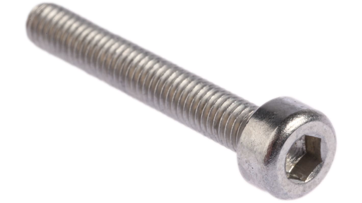 RS PRO Stainless Steel Hex Socket Cap Screw, DIN 912, M3 x 20mm