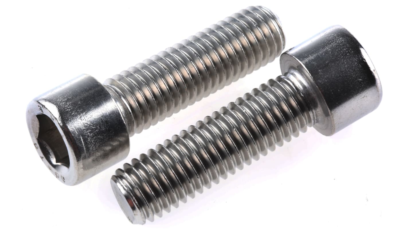 RS PRO M12内六角螺丝, 公制, 40mm长, A4 316不锈钢制, DIN 912标准