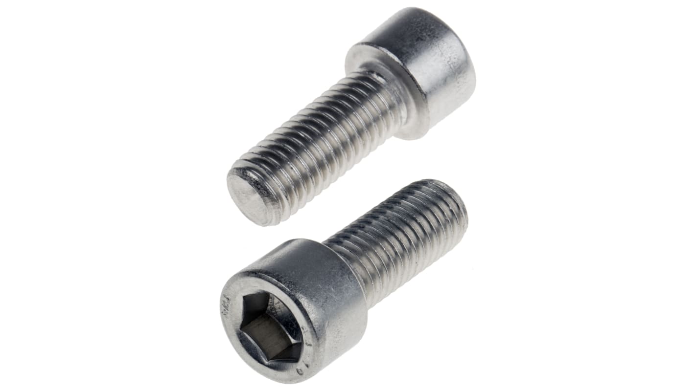 Śruba imbusowa M12 długość 30mm Nakrętka, gniazdo sześciokątne Stal nierdzewna RS PRO