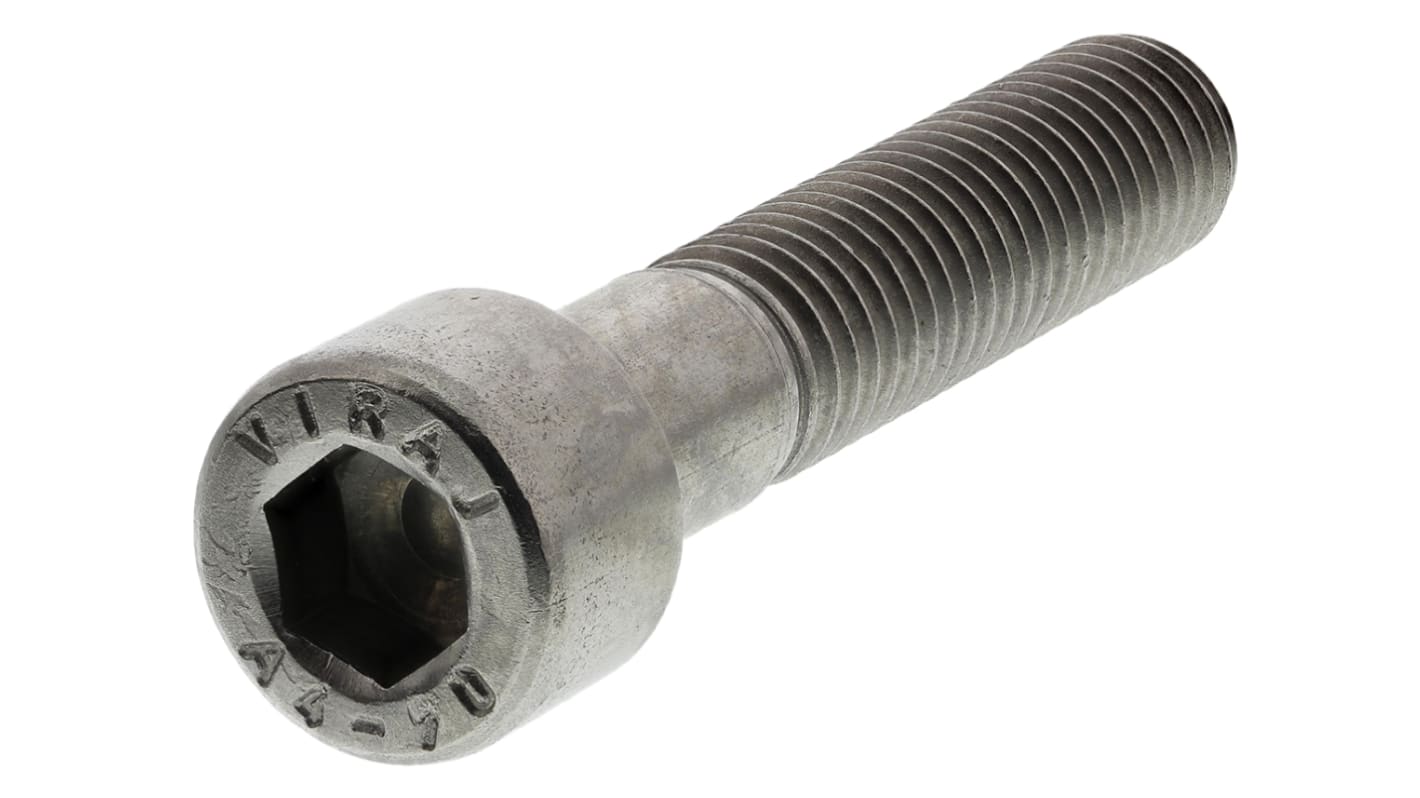 RS PRO M10内六角螺丝, 公制, 50mm长, A4 316不锈钢制, DIN 912标准