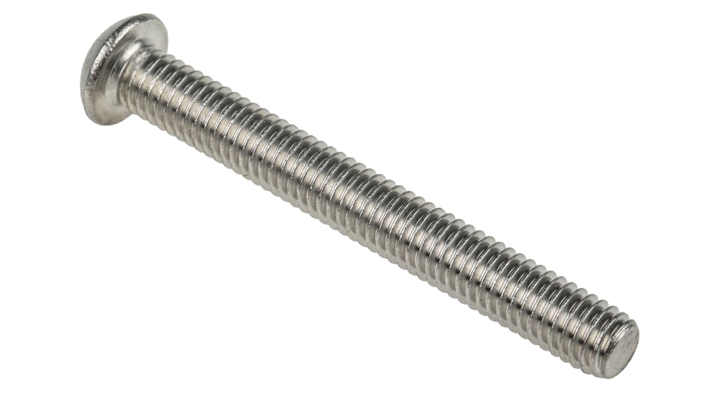 RS PRO Stainless Steel Hex Socket Button Screw, ISO 7380, M6 x 50mm