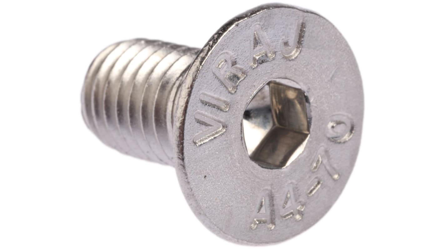 RS PRO Stainless Steel Hex Socket Countersunk Screw, ISO 10642, M8 x 16mm