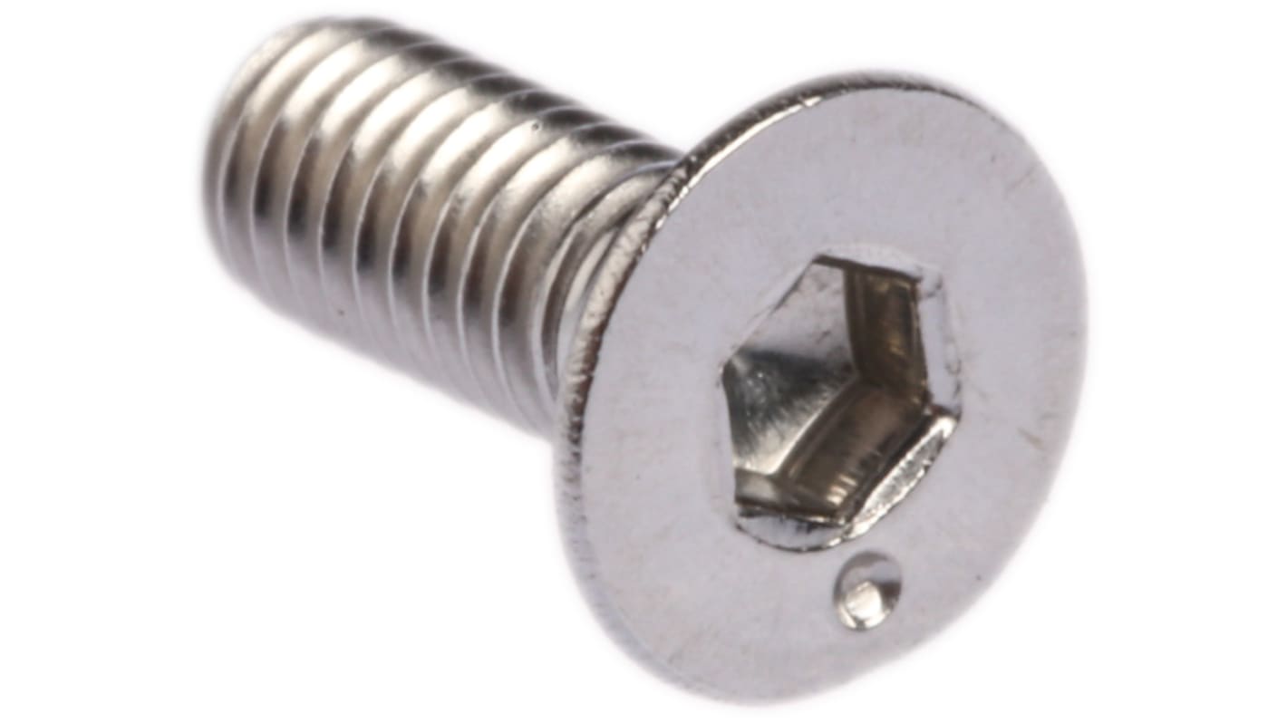 Tornillo Allen de cabeza avellanada RS PRO, M3 x 8mm, paso de rosca 0.5mm, de Acero Inoxidable