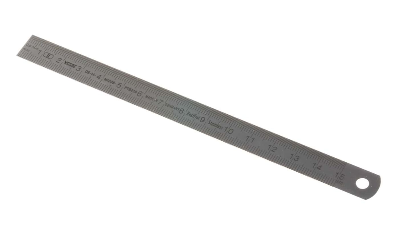 MikronTec 150mm Stainless Steel Metric Ruler