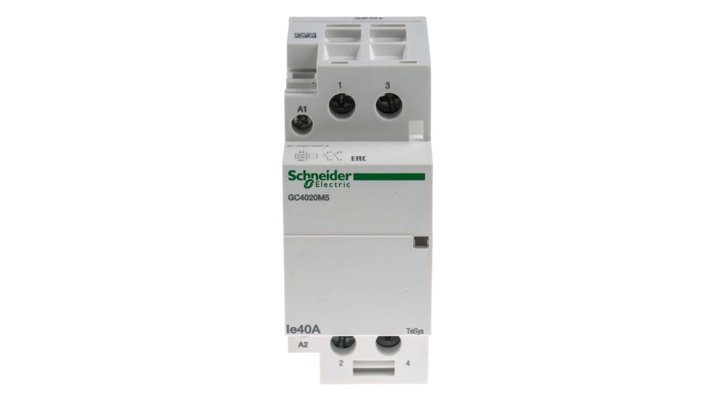 Schneider Electric TeSys GC GC40 Leistungsschütz 230 V ac-Spule, 2 -polig , 250 V ac / 40 A 2 Schließer 1-Hilfskontakte