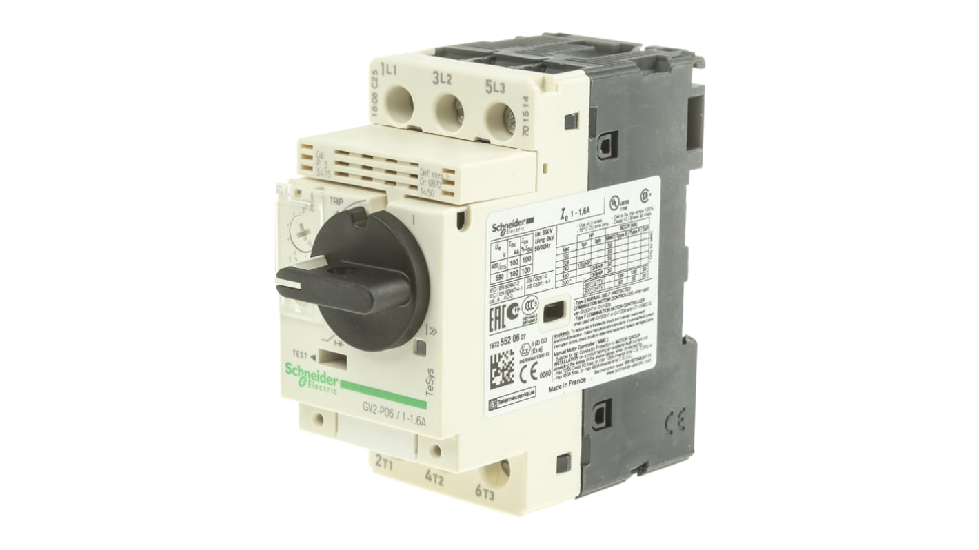 Schneider Electric 1 → 1.6 A TeSys Motor Protection Circuit Breaker